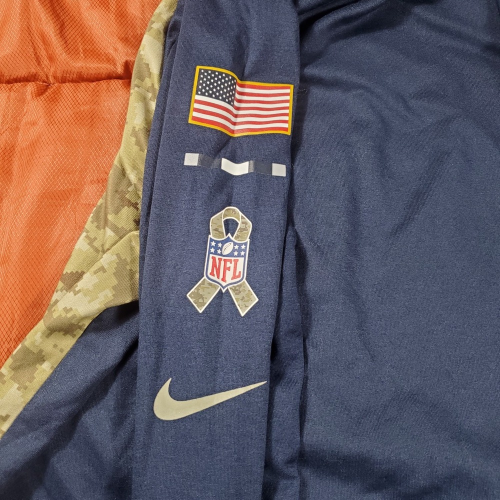 Nike Dallas Cowboys Salute‎ Service Shirt Men M Camo Dri Fit OnField 3/4 Sleeve - Picture 12 of 13
